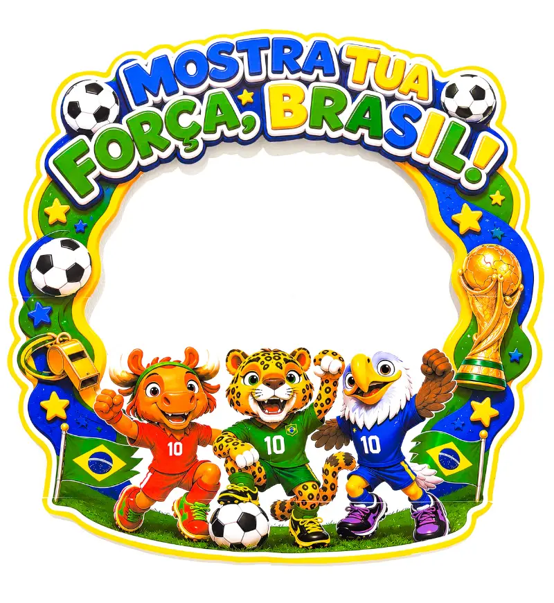 Bambolê da Copa 2026 para Fotos com Mascotes — Atividades para Educação Infantil: Crie um espaço de fotos com o bambolê da…