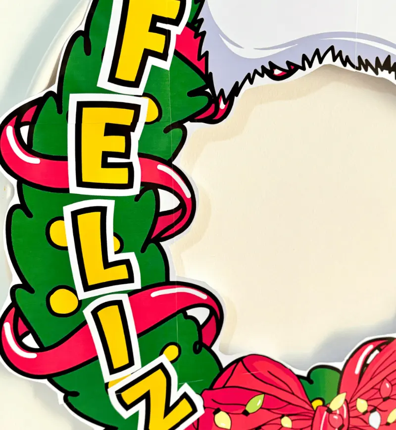 Bambolê de Natal: decoração em PDF para fotos de fim de ano — amostra 1: Bambolê de Natal para decorar e fotografar