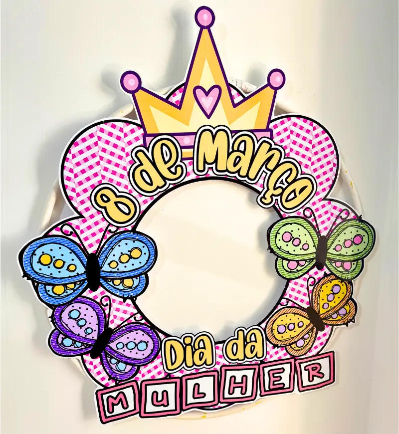 Bambolê Dia da Mulher: decoração em PDF para imprimir — amostra 2: O que vem no material