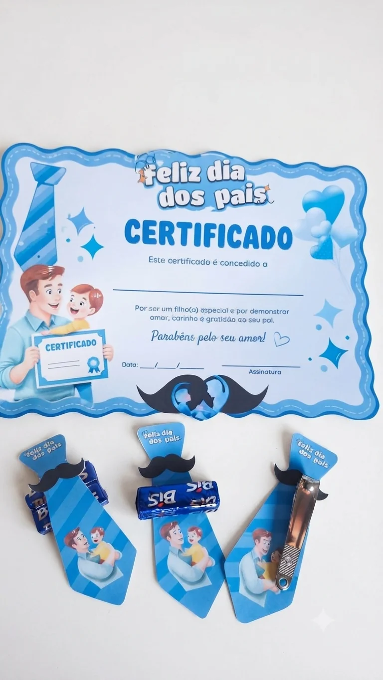 Bambolê Dia dos Pais em PDF | Lembrancinha, Certificado e Moldura para Fotos — amostra 2: Celebre o Dia dos Pais de forma…