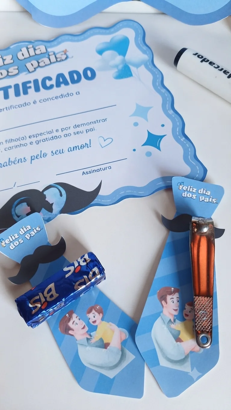 Bambolê Dia dos Pais em PDF | Lembrancinha, Certificado e Moldura para Fotos — amostra 3: Celebre o Dia dos Pais de forma…