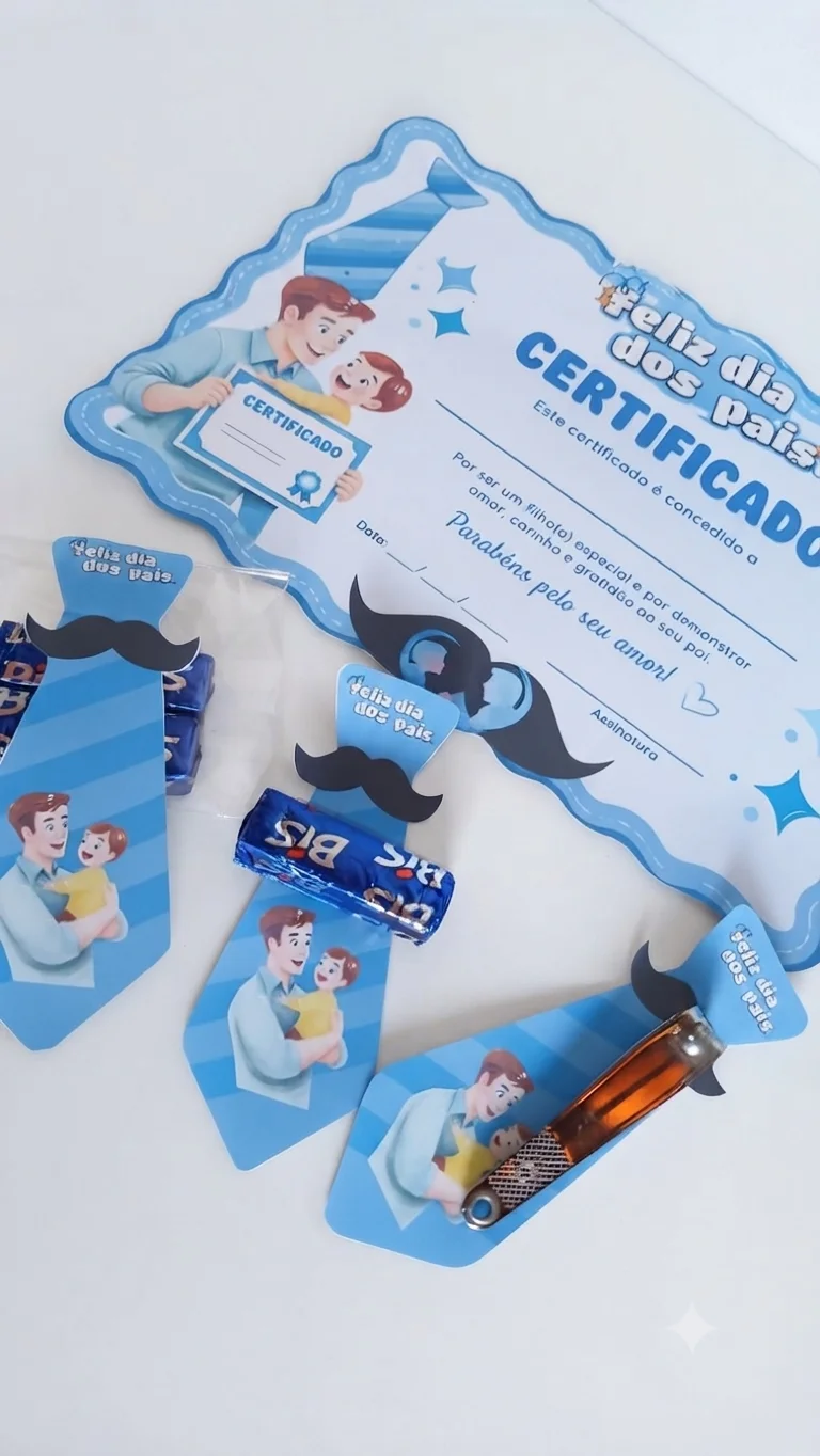 Bambolê Dia dos Pais em PDF | Lembrancinha, Certificado e Moldura para Fotos — amostra 5: Celebre o Dia dos Pais de forma…
