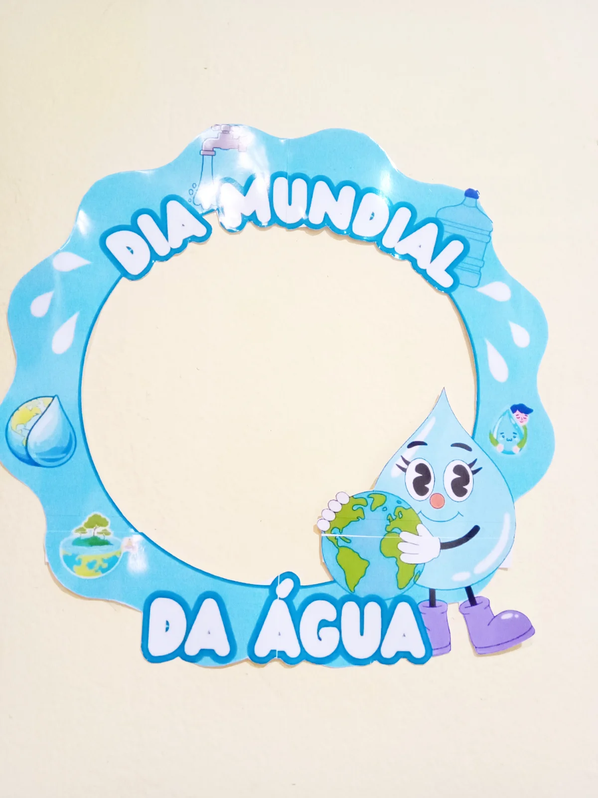 BAMBOLÊ DIA MUNDIAL DA ÁGUA - 22 de Março — amostra 3: Um bambolê decorativo, lúdico e encantador para registrar momentos…