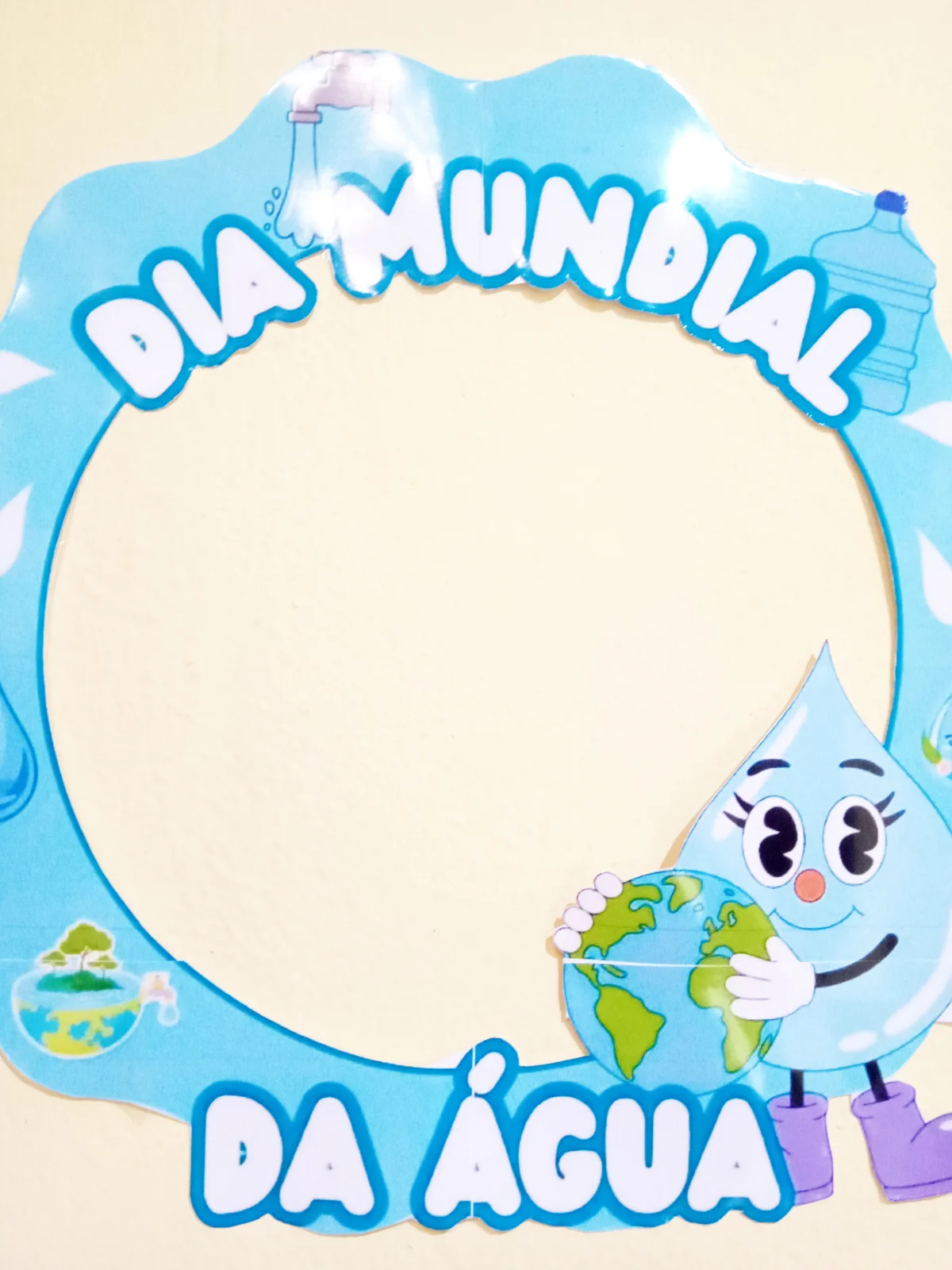 BAMBOLÊ DIA MUNDIAL DA ÁGUA - 22 de Março — amostra 6: Um bambolê decorativo, lúdico e encantador para registrar momentos…