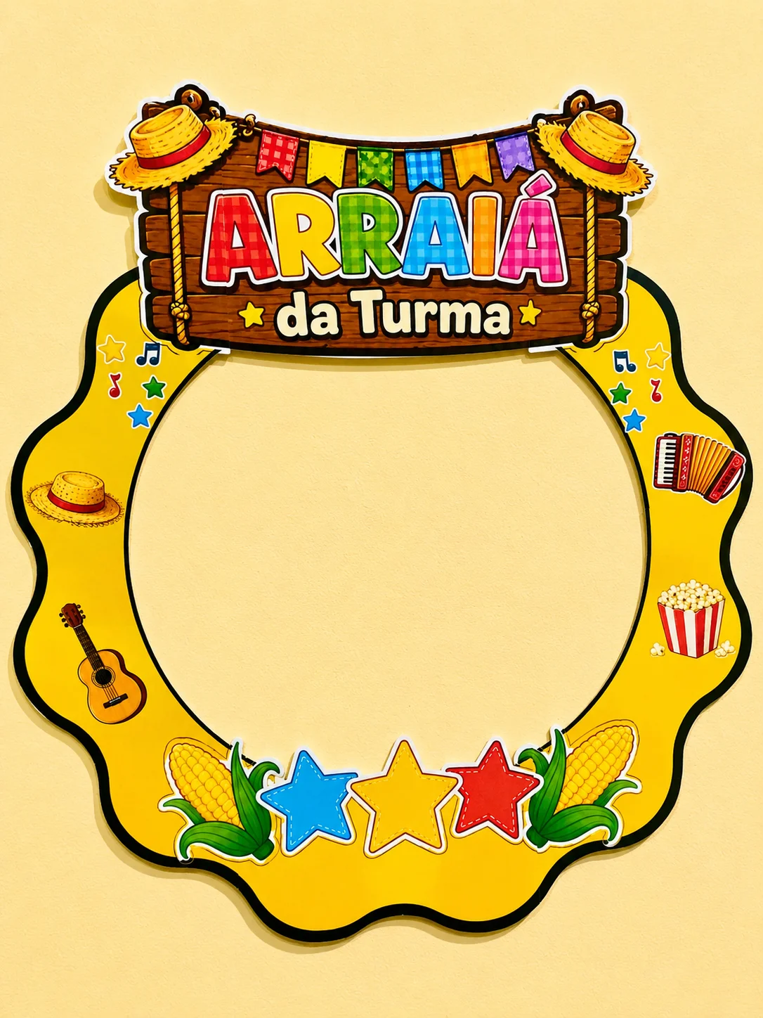 Bambolê Fotográfico Arraiá da Turma | Festa Junina Escolar — amostra 3: Uma moldura alegre e colorida para deixar a Festa…