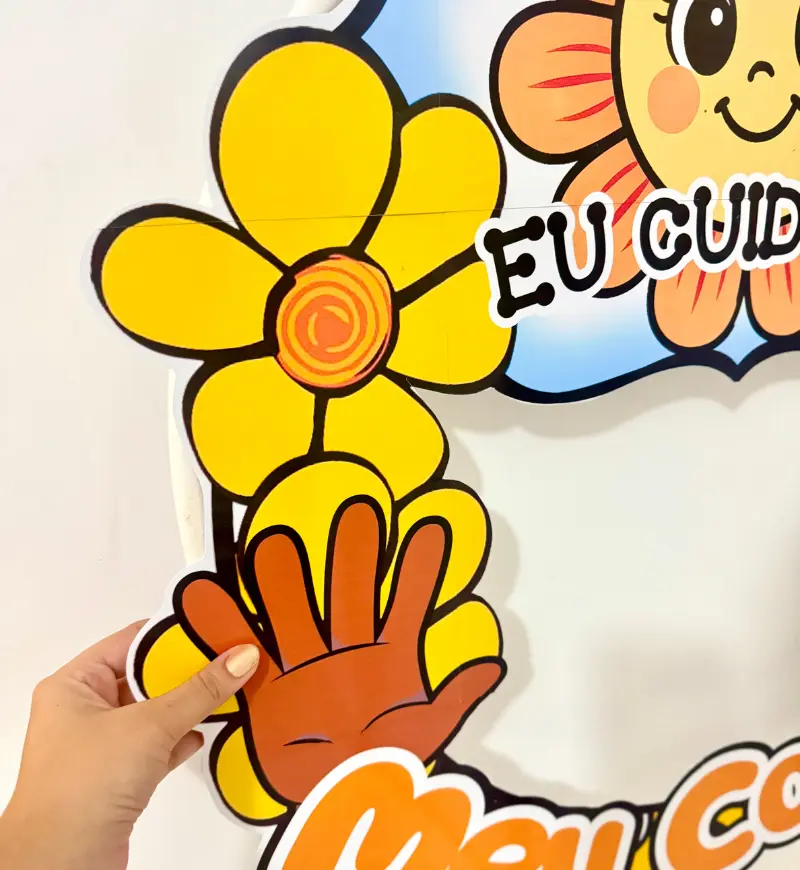 Bambolê Maio Laranja: decoração em PDF para imprimir — amostra 2: O que vem no material