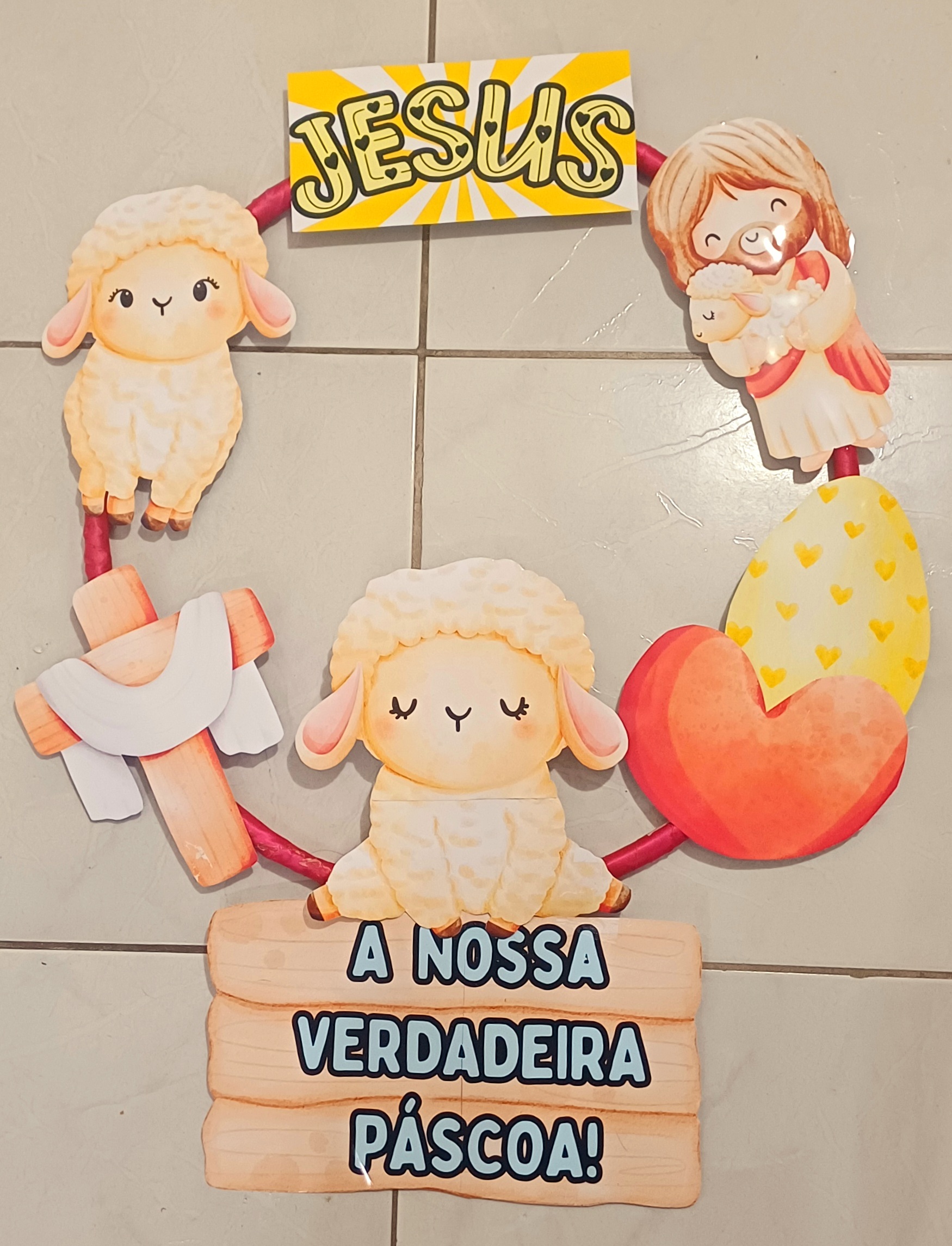 Bambolê/moldura de foto: páscoa – PDF para Imprimir — amostra 2: Formato e entrega