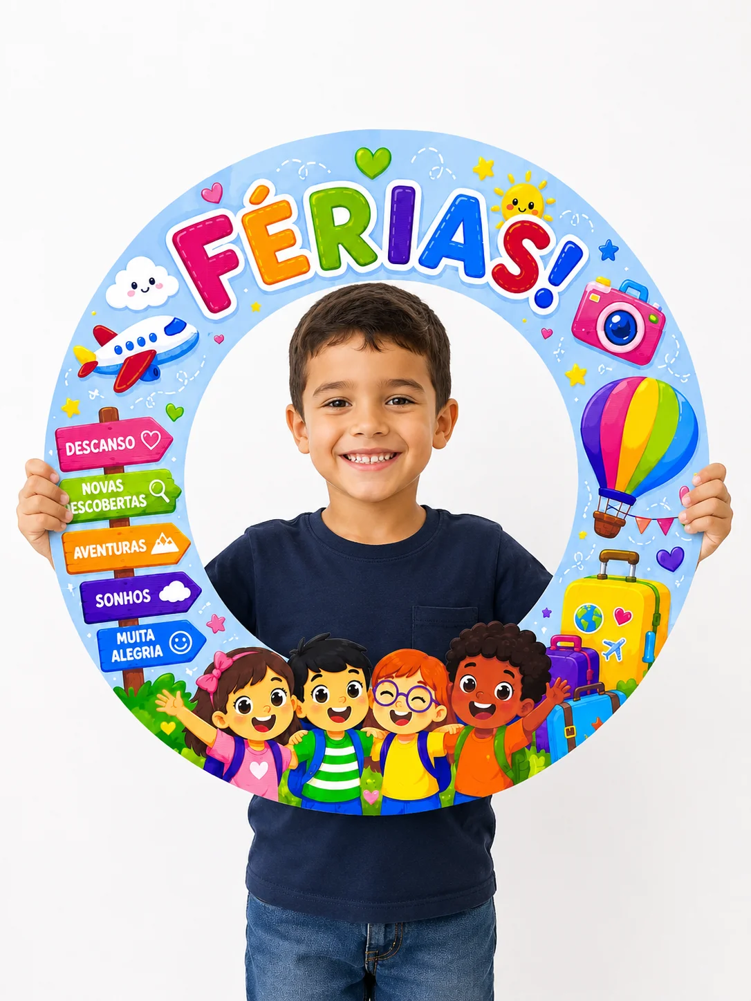 Bambolê Moldura para Foto de Férias – Material Pedagógico — Alfabetização para Educação Infantil: O material contém 11…