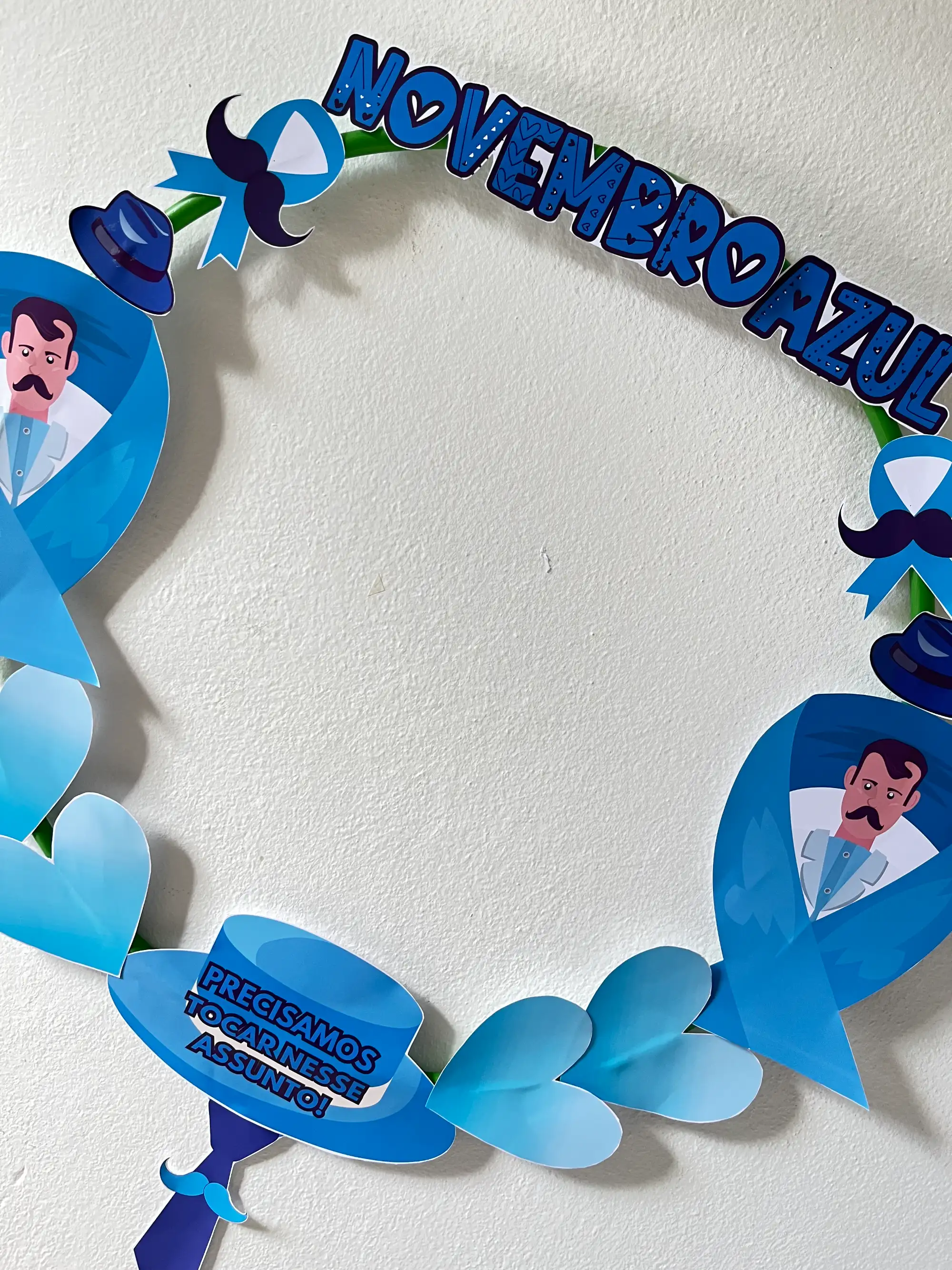 Bambolê Novembro Azul – Painel Decorativo para Imprimir — amostra 1: Um lindo Bambolê Novembro Azul , ideal para decoração…