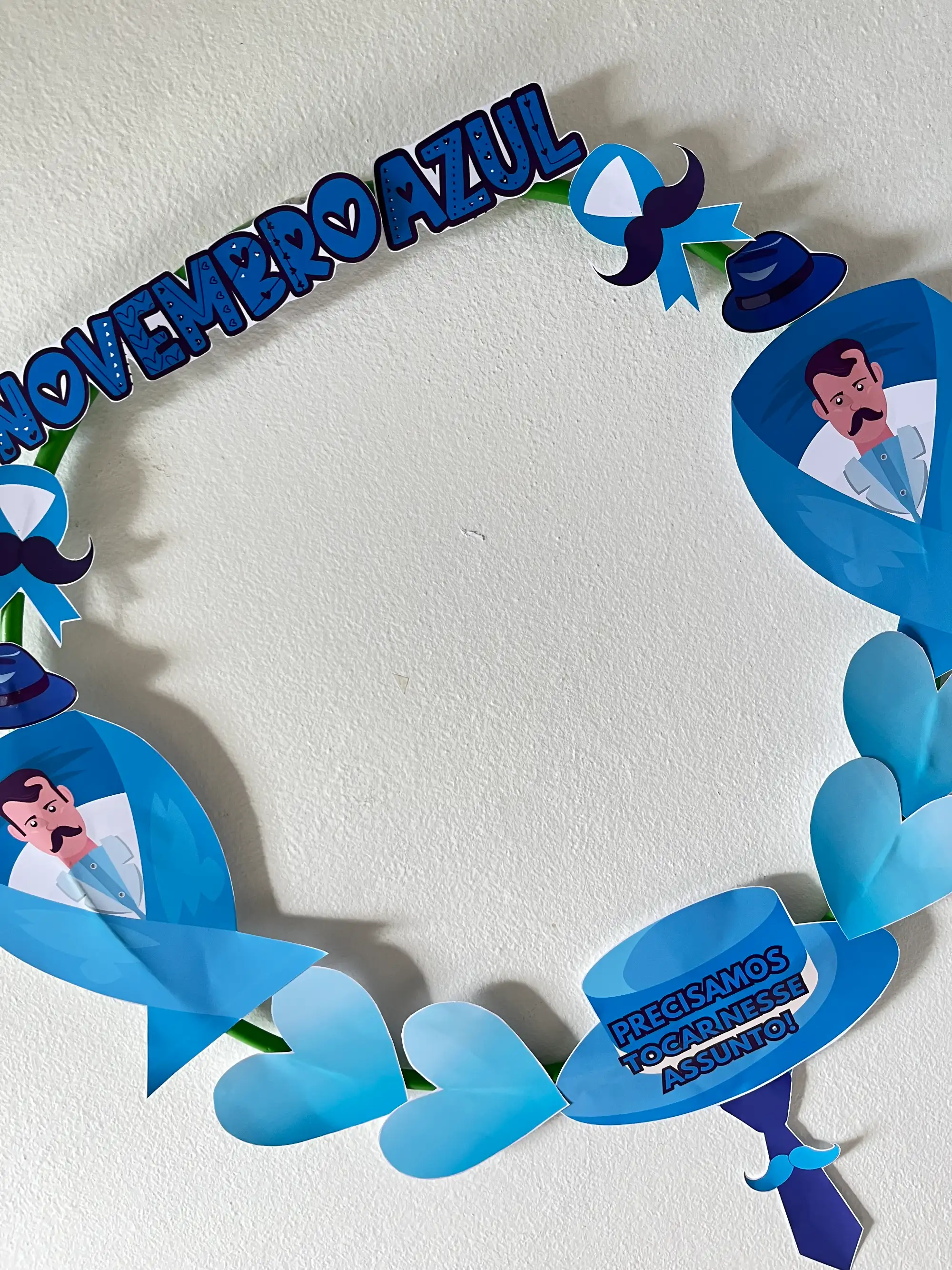 Bambolê Novembro Azul – Painel Decorativo para Imprimir — amostra 6: Um lindo Bambolê Novembro Azul , ideal para decoração…