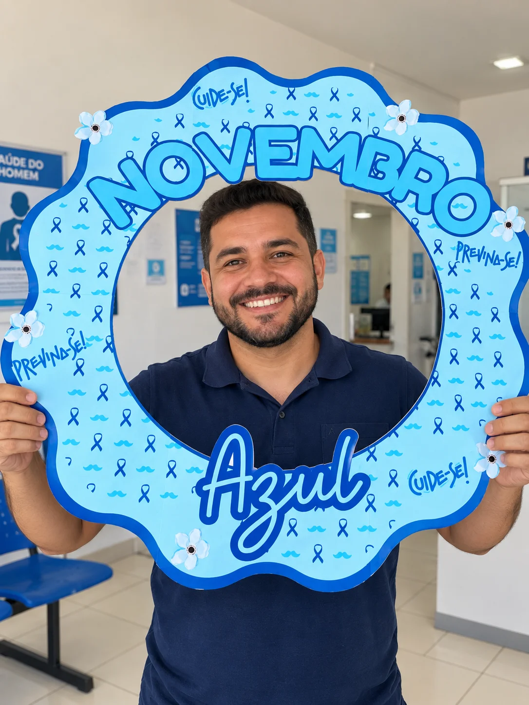 Bambolê Novembro Azul – Pronto para Imprimir — Datas comemorativas para Educação Infantil: Bambolê Novembro Azul para…
