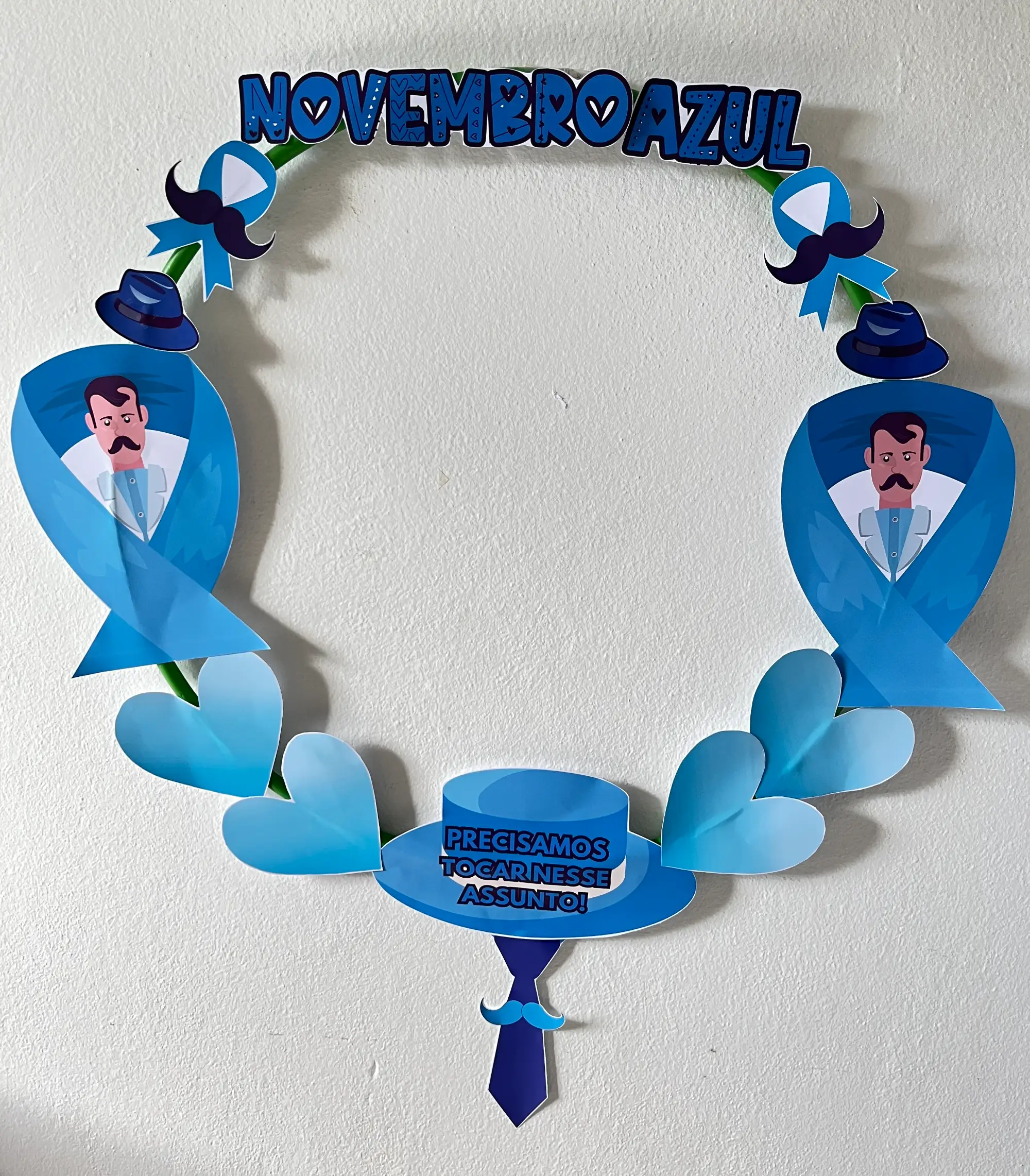 Bambolê Novembro Azul: Recurso Educativo para Decoração Escolar — amostra 4: Recurso pedagógico em PDF com moldes e…