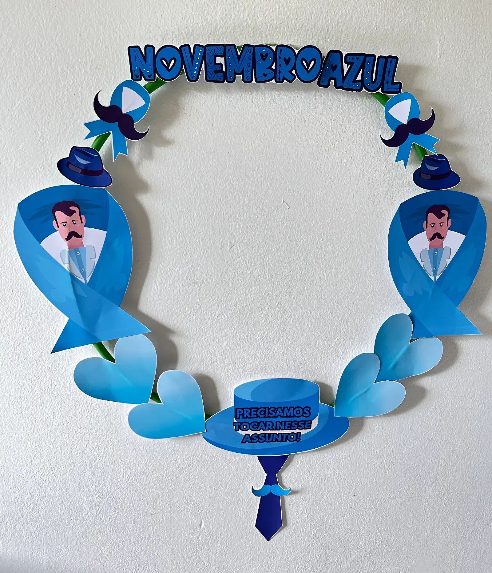 Bambolê Novembro Azul | Recurso para Fotos e Conscientização — amostra 2: Recurso temático do Novembro Azul para utilizar…