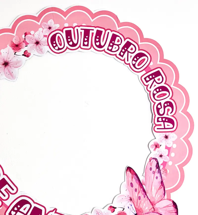 Bambolê Outubro Rosa: Moldura em PDF para Imprimir — amostra 2: O que vem no material