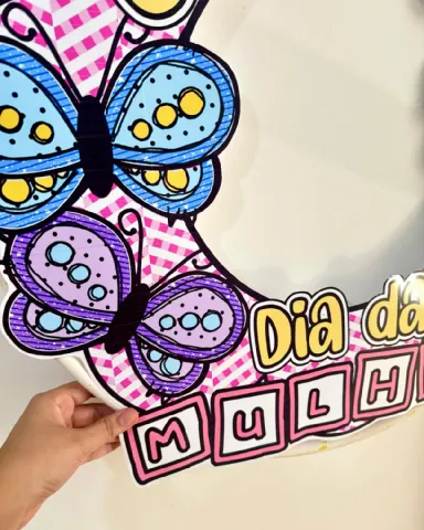 Bambolê para foto - Dia da Internacional da Mulher — amostra 2: Decoração para Bambolê tema “Dia da Mulher” ideal para…