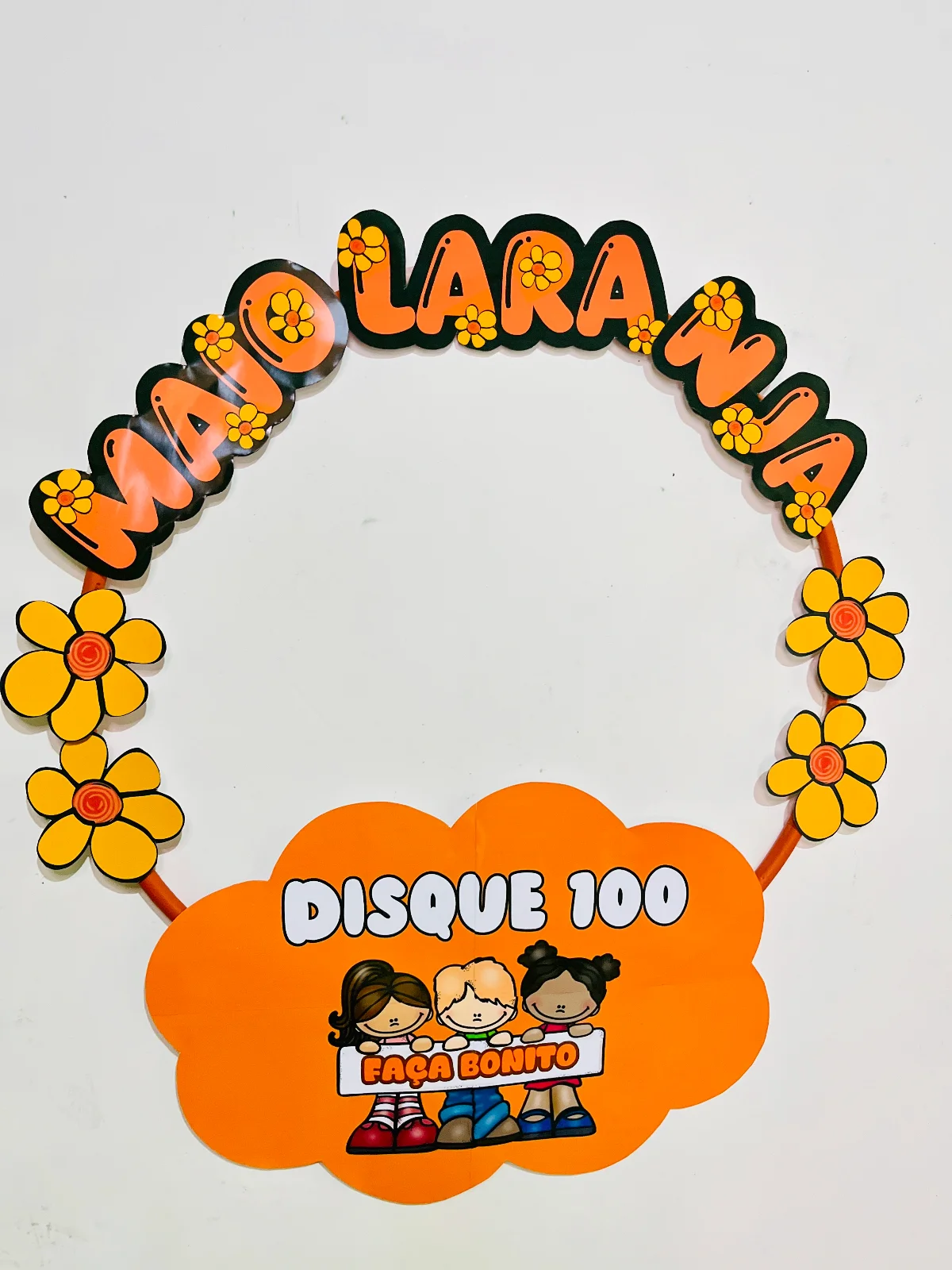 Bambolê para foto - Maio Laranja – Material Pedagógico — amostra 2: O bambolê foi criado para a campanha Maio Laranja, com… Bambolê para foto - Maio Laranja – Material Pedagógico — amostra 2: O bambolê foi criado para a campanha Maio Laranja, com…