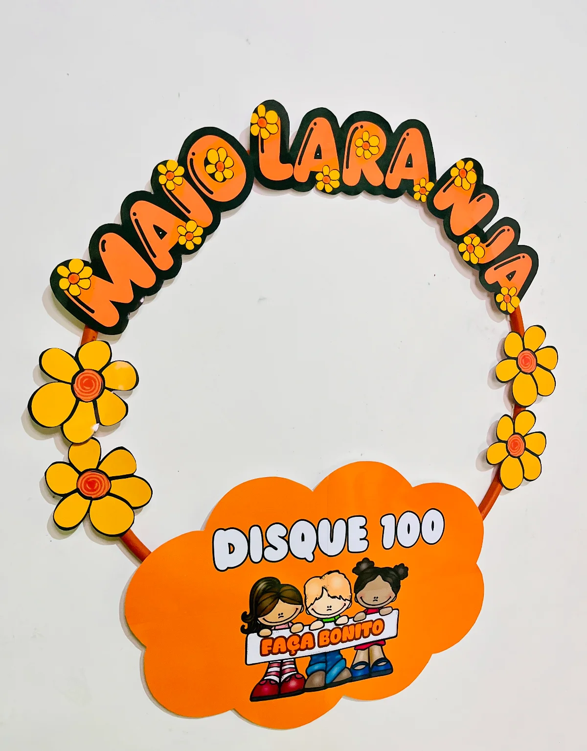 Bambolê para foto - Maio Laranja – Material Pedagógico — amostra 3: O bambolê foi criado para a campanha Maio Laranja, com… Bambolê para foto - Maio Laranja – Material Pedagógico — amostra 3: O bambolê foi criado para a campanha Maio Laranja, com…