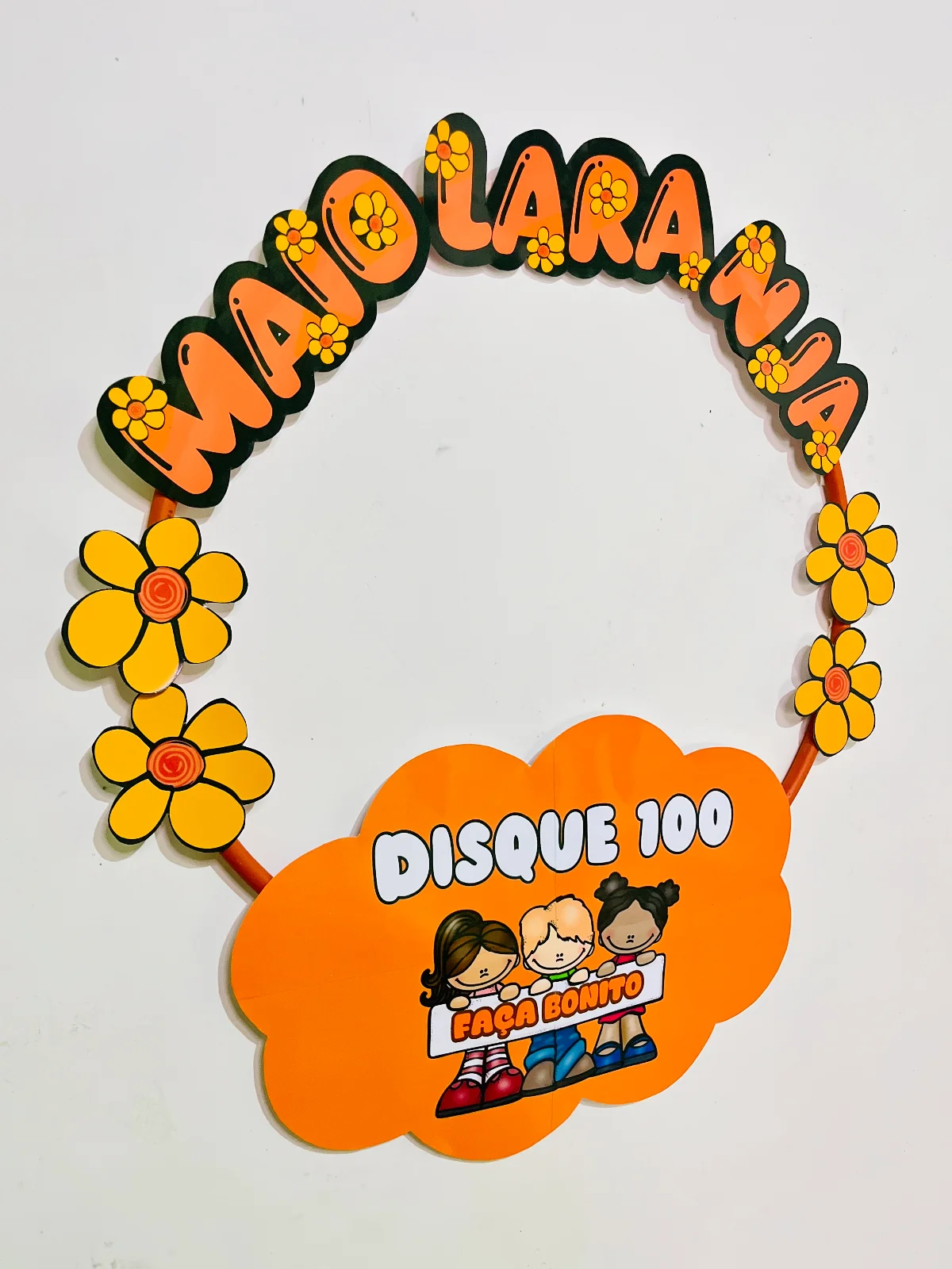 Bambolê para foto - Maio Laranja – Material Pedagógico — amostra 4: O bambolê foi criado para a campanha Maio Laranja, com… Bambolê para foto - Maio Laranja – Material Pedagógico — amostra 4: O bambolê foi criado para a campanha Maio Laranja, com…