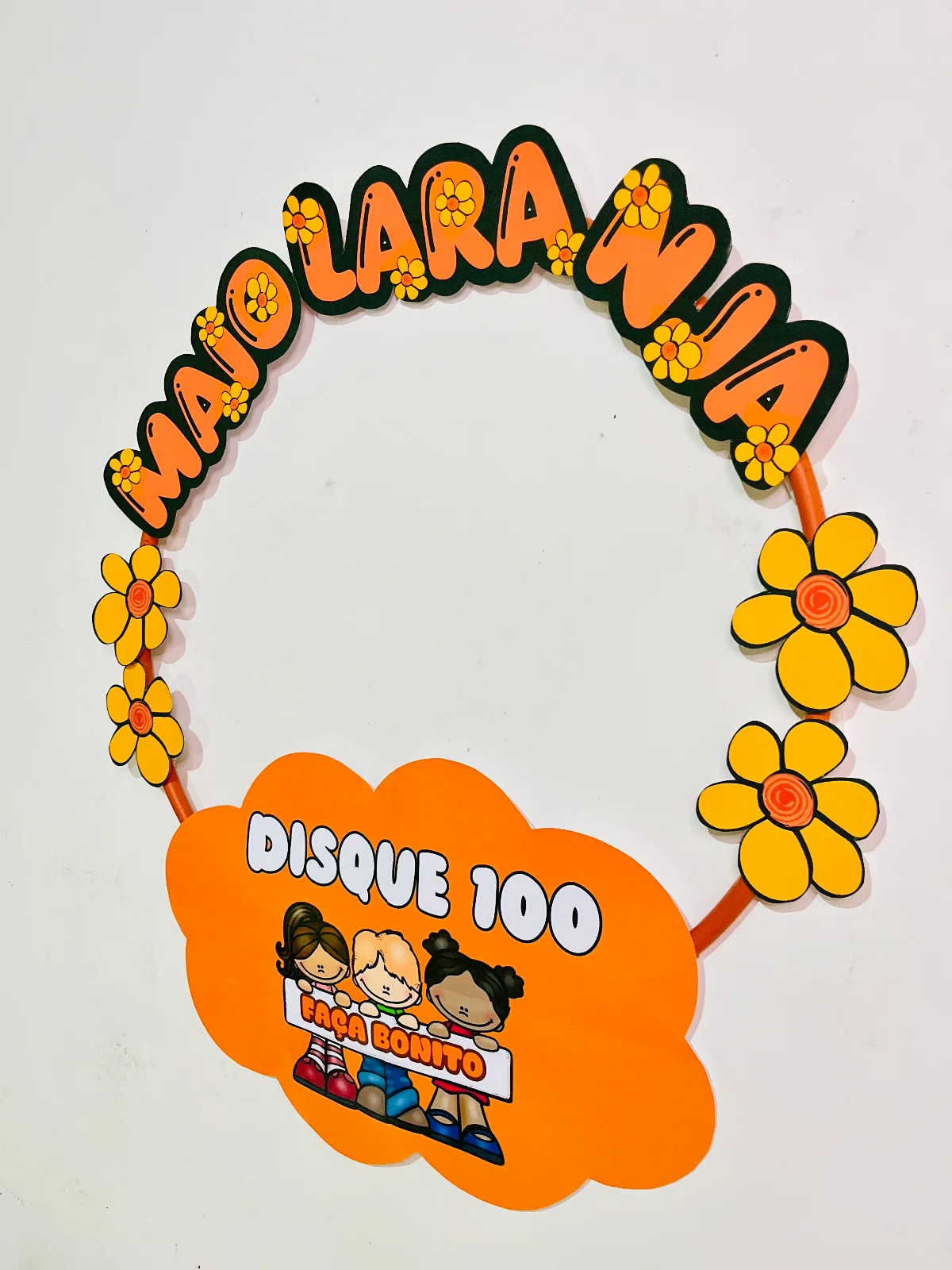 Bambolê para foto - Maio Laranja – Material Pedagógico — amostra 5: O bambolê foi criado para a campanha Maio Laranja, com… Bambolê para foto - Maio Laranja – Material Pedagógico — amostra 5: O bambolê foi criado para a campanha Maio Laranja, com…