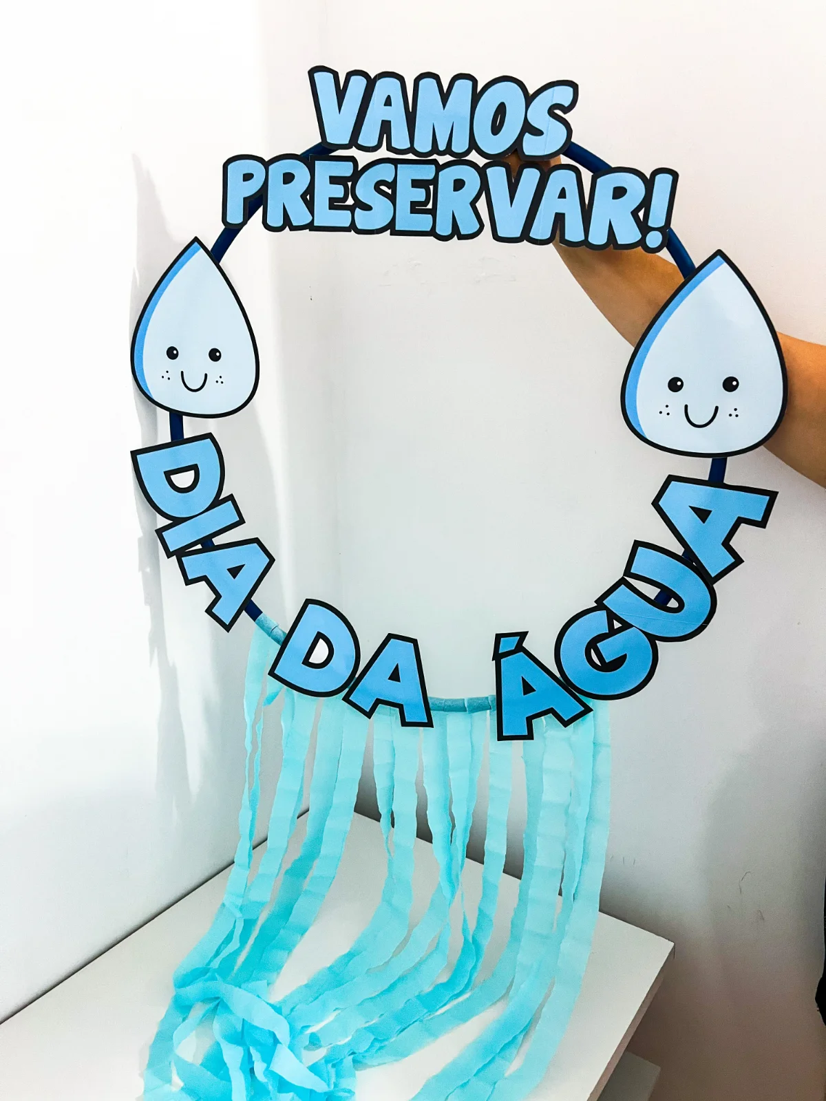 Bambolê para Fotos – Dia da Água – PDF para Imprimir — amostra 3: Recurso pedagógico criativo para registrar momentos…