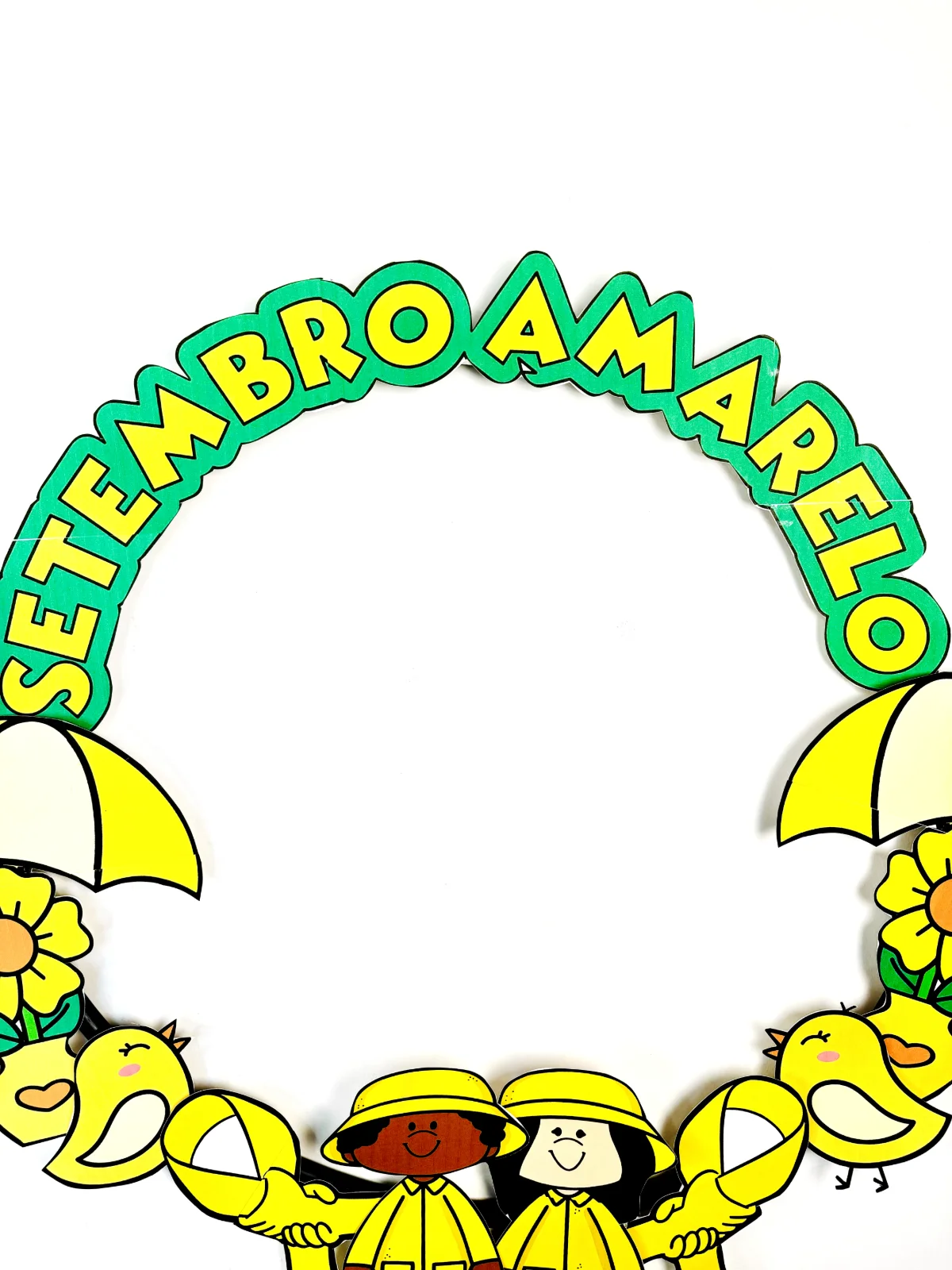 Bambolê Setembro Amarelo - Alfabetização — amostra 2: "💛🌻 Nosso bambolê de fotos especial para o Setembro Amarelo é uma…