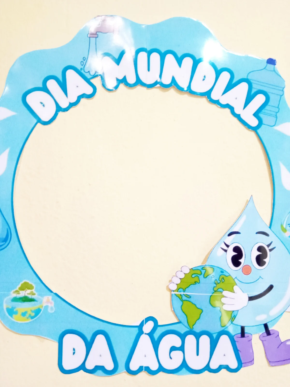 Bambolê temático – dia mundial da água – Material Pedagógico — amostra 3: Recurso decorativo e lúdico para registrar…