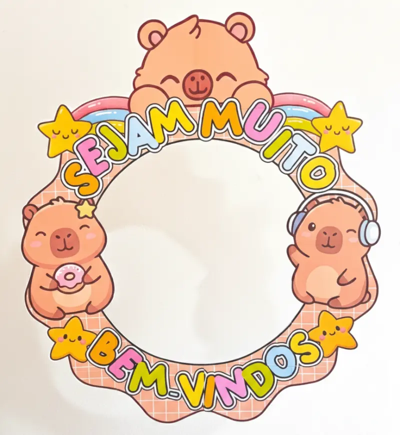 Bambolê Volta às Aulas com Tema Capivara em PDF — amostra 3: Como usar na escola
