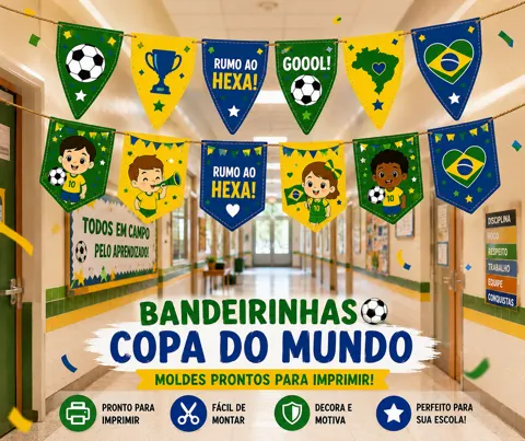 Bandeirinhas copa do mundo — capa do material