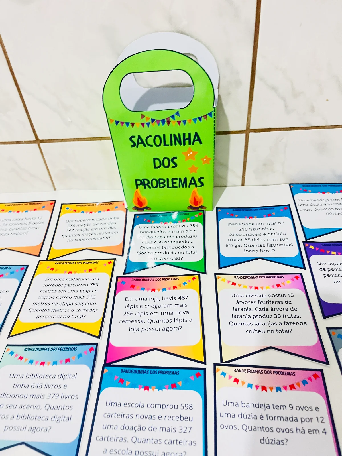 Bandeirinhas dos Problemas – 3º Ano — amostra 3: Transforme a resolução de problemas em uma atividade divertida e…