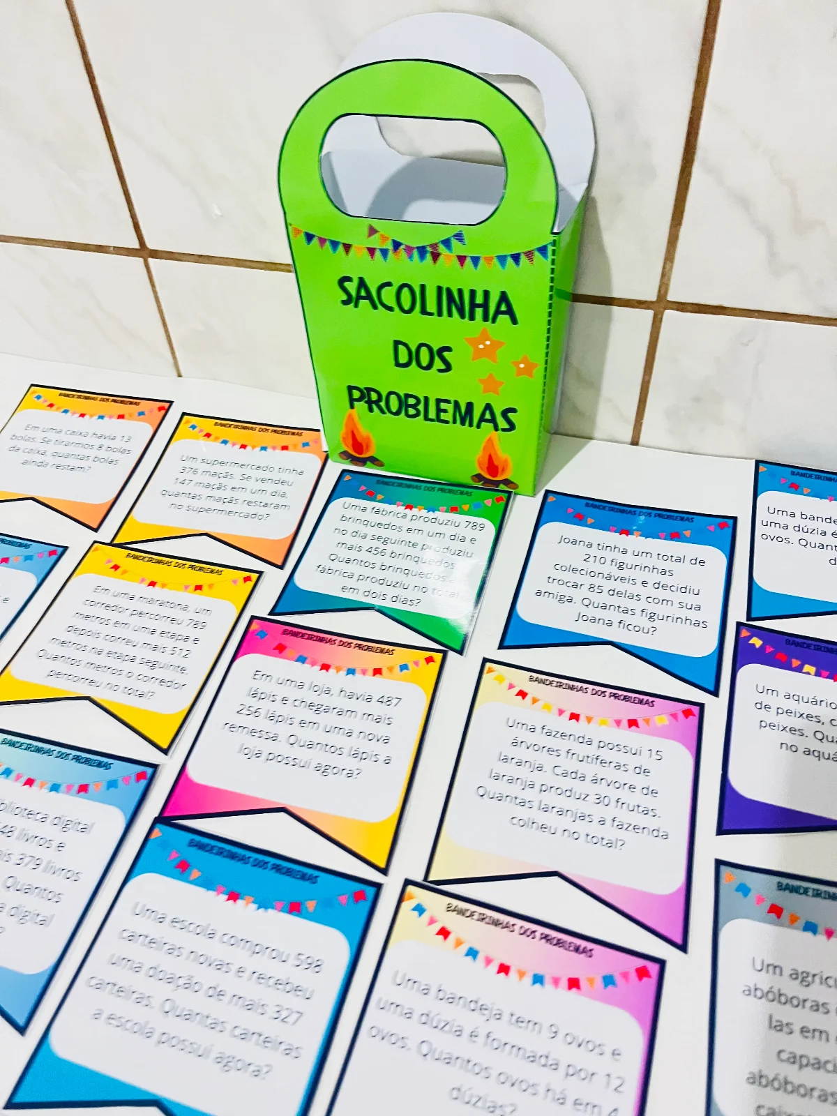 Bandeirinhas dos Problemas – 3º Ano — amostra 4: Transforme a resolução de problemas em uma atividade divertida e…