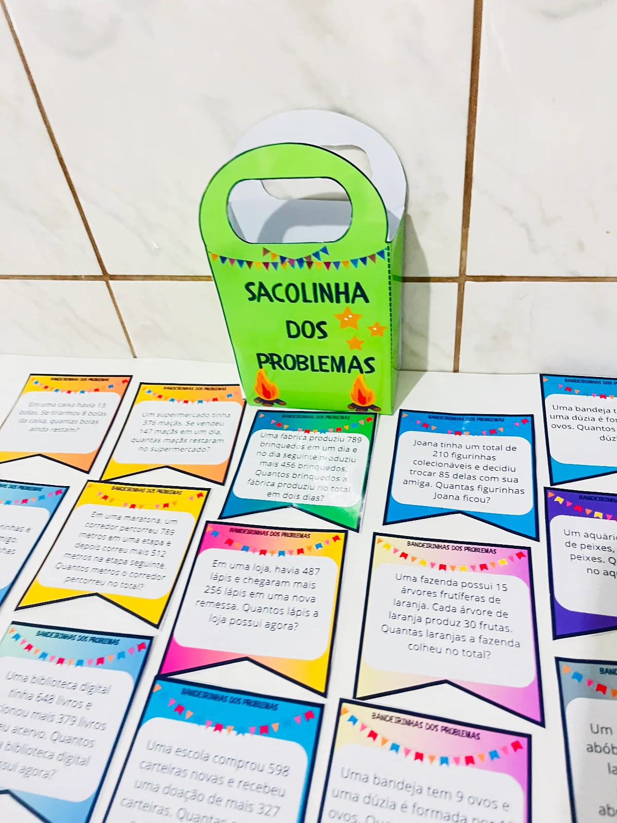Bandeirinhas dos Problemas – 3º Ano — amostra 5: Transforme a resolução de problemas em uma atividade divertida e…