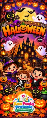 Banner de Porta  Halloween PDF 27 página medidas 60 x 150 cm — capa do material