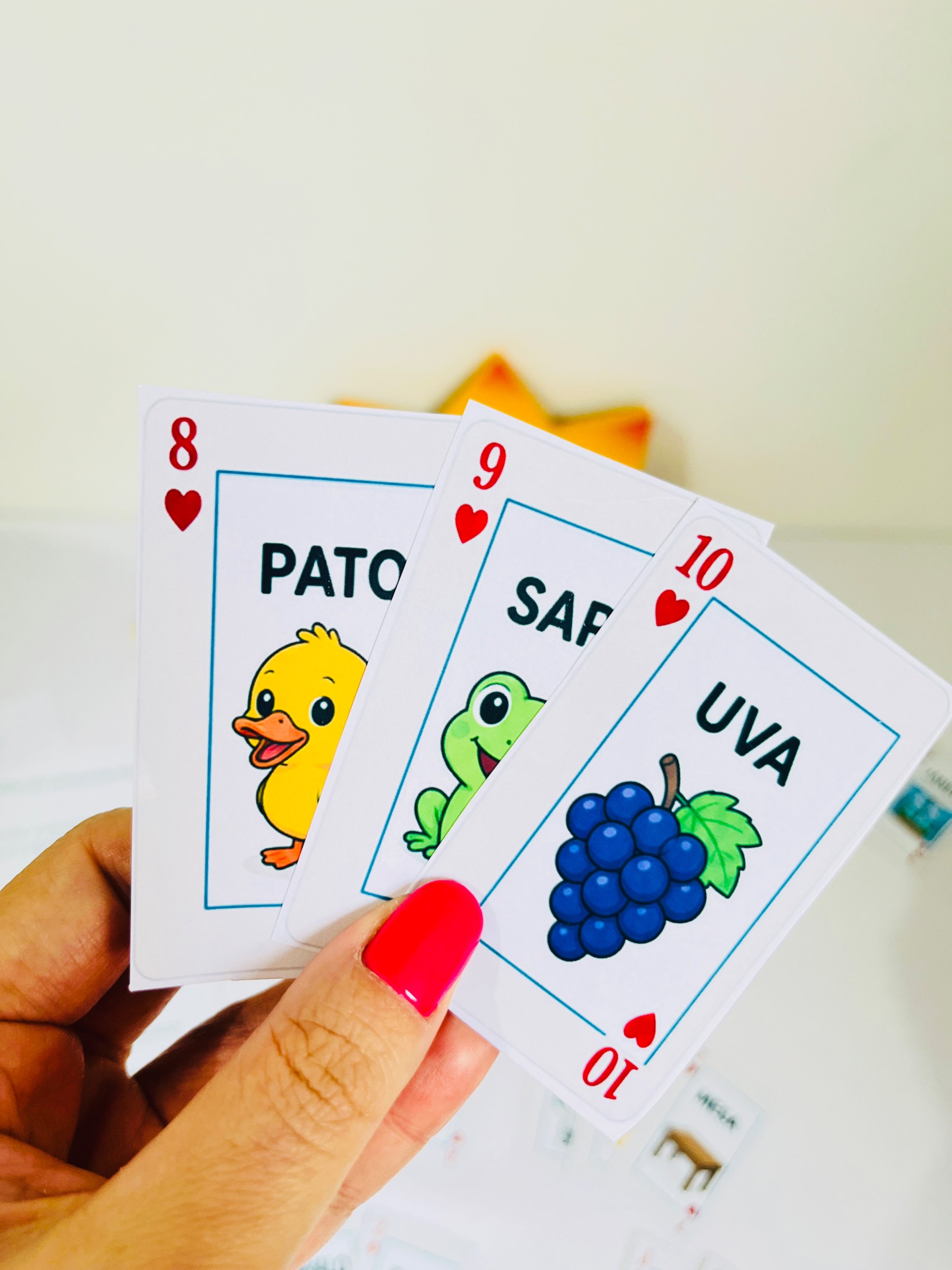 Baralho da Leitura – 50 Cartas de Alfabetização, Palavras e Imagens — amostra 5: O Baralho da Leitura trabalha…