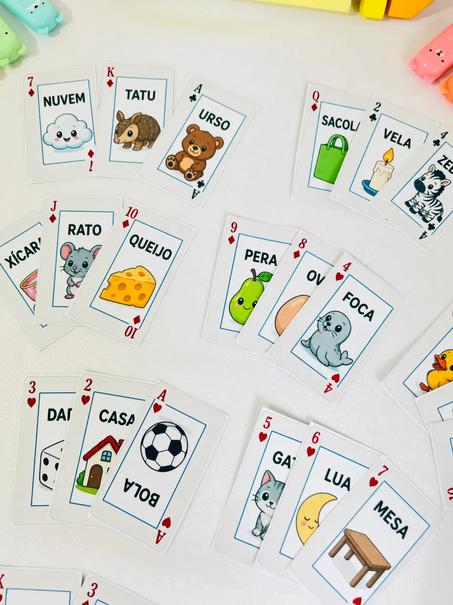 Baralho da Leitura – 50 Cartas Ilustradas para Alfabetização — amostra 2: 📦 O arquivo contém
