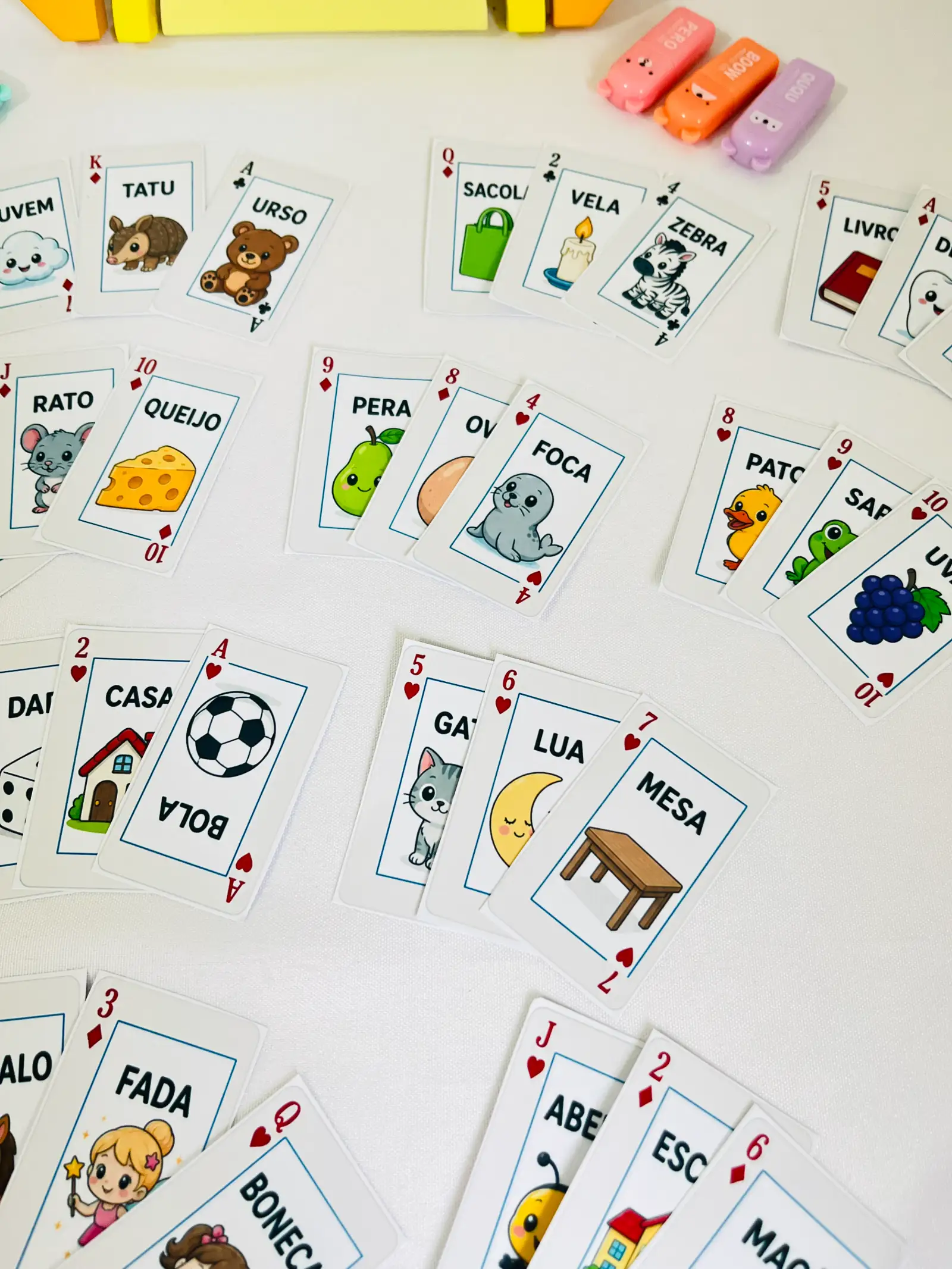 Baralho da Leitura Fluente - 50 Cartas — amostra 3: Jogo divertido com 50 cartas ilustradas para desenvolver leitura,…