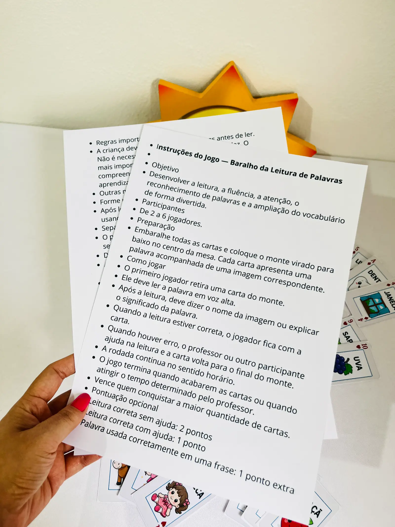 Baralho da Leitura Fluente - 50 Cartas — amostra 7: Jogo divertido com 50 cartas ilustradas para desenvolver leitura,…