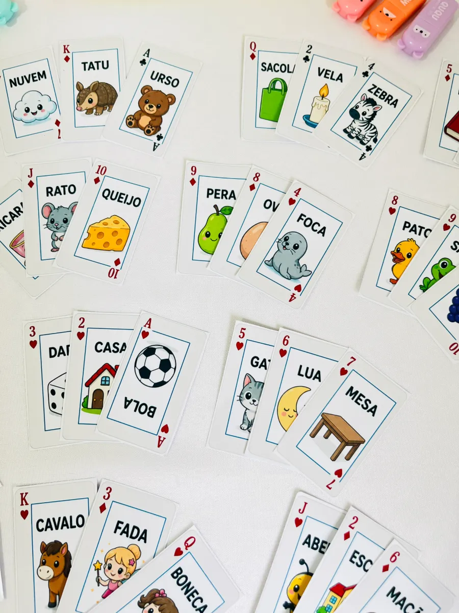Baralho da Leitura - Recurso Pedagógico: Alfabetização — amostra 5: Um Recurso pedagógico colorido e atrativo perfeito para…