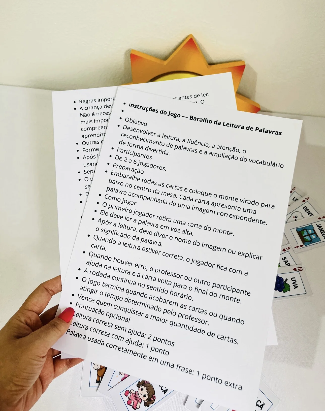 Baralho da leitura — amostra 1: *Baralho da Leitura — Aprender brincando ficou ainda mais divertido