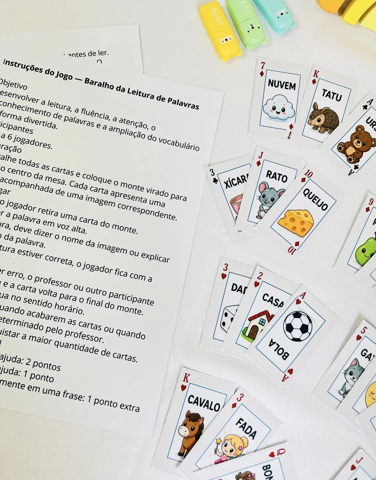 Baralho da leitura — amostra 4: *Baralho da Leitura — Aprender brincando ficou ainda mais divertido