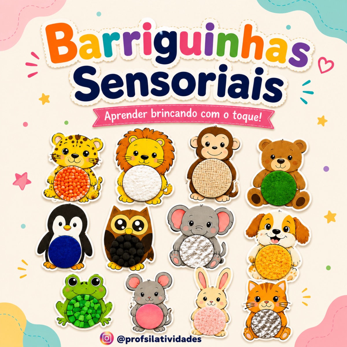 Barriguinhas Sensoriais para Educação Infantil — amostra 1: Benefícios: ✨ Estimula o desenvolvimento sensorial e motor. ✨…