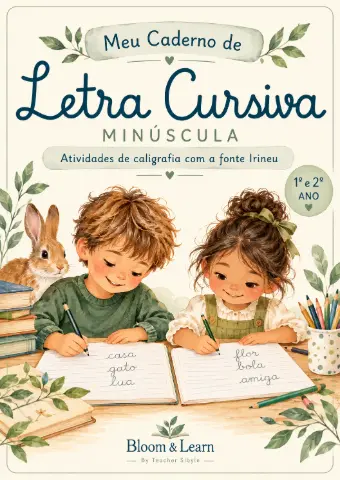 Base da letra cursiva minúscula - caligrafia método gradual — Alfabetização para Ensino Fundamental I (1º–5º): Material…