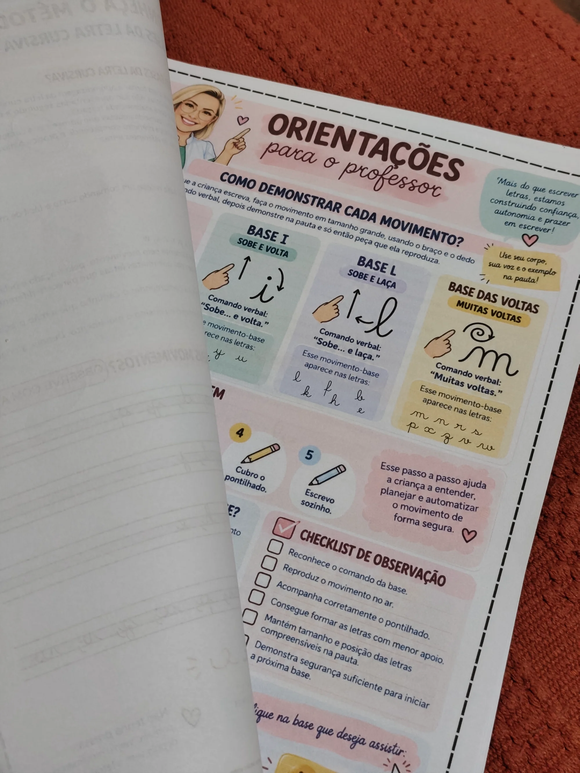 Bases da letra cursiva minúscula - caligrafia — amostra 5: Material para ensinar letra cursiva minúscula por bases de…