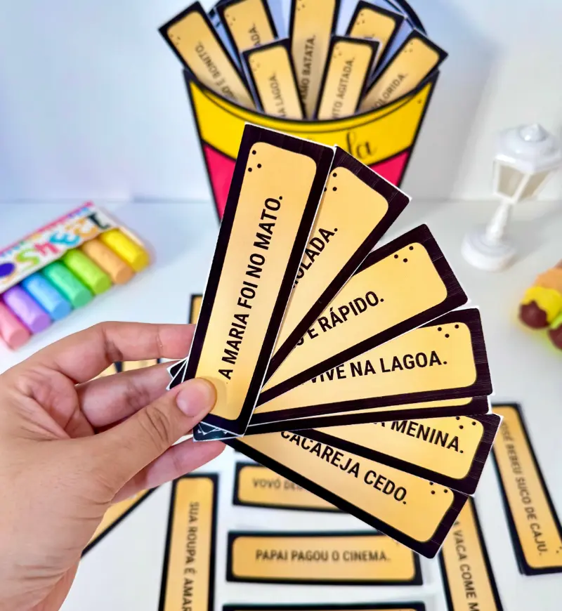 Batata da Leitura: frases com sílabas simples para alfabetização — amostra 5: Trabalhe a leitura de frases com sílabas…