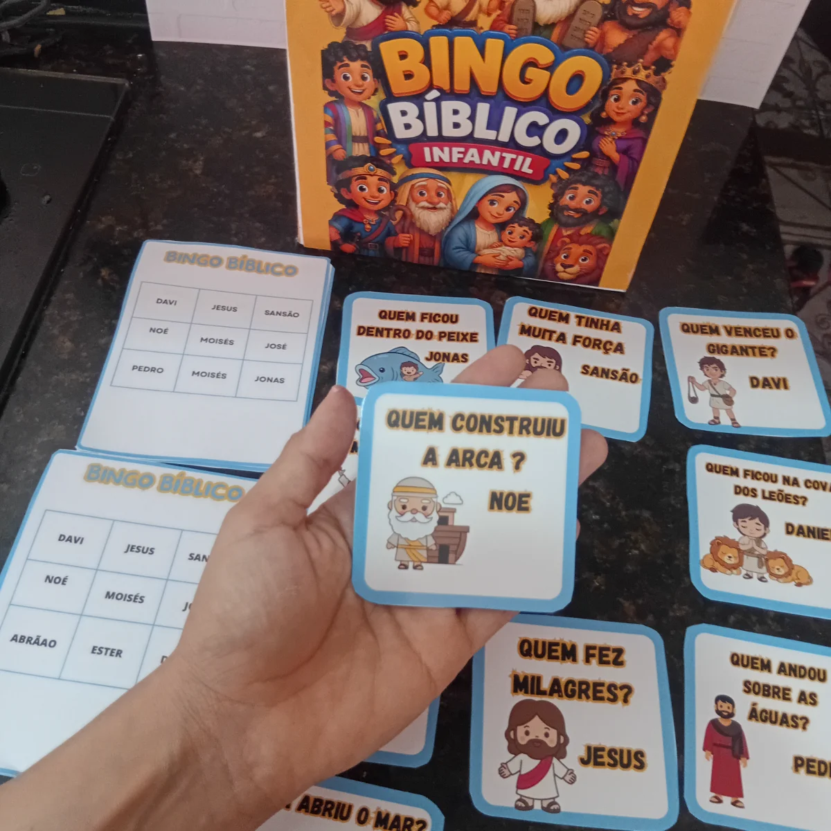 Bingo Bíblico – Atividades para Imprimir — amostra 5: Bingo Bíblico Infantil em PDF Um jogo educativo e divertido para…