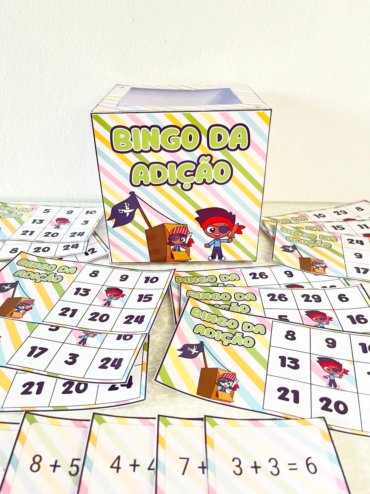 BINGO DA ADIÇÃO - ALFABETIZAÇÃO MATEMÁTICA — amostra 4: O Bingo da Adição traz cartelas e fichas com operações para os…