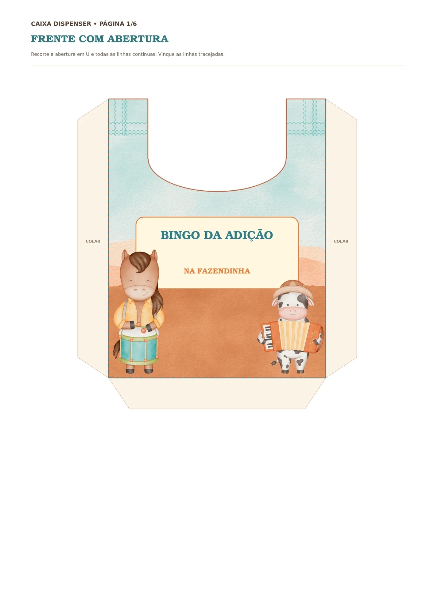 Bingo da Adição na Fazendinha: Aprendendo Matemática Brincando — Alfabetização para Fundamental II (6º–9º): Kit pedagógico…
