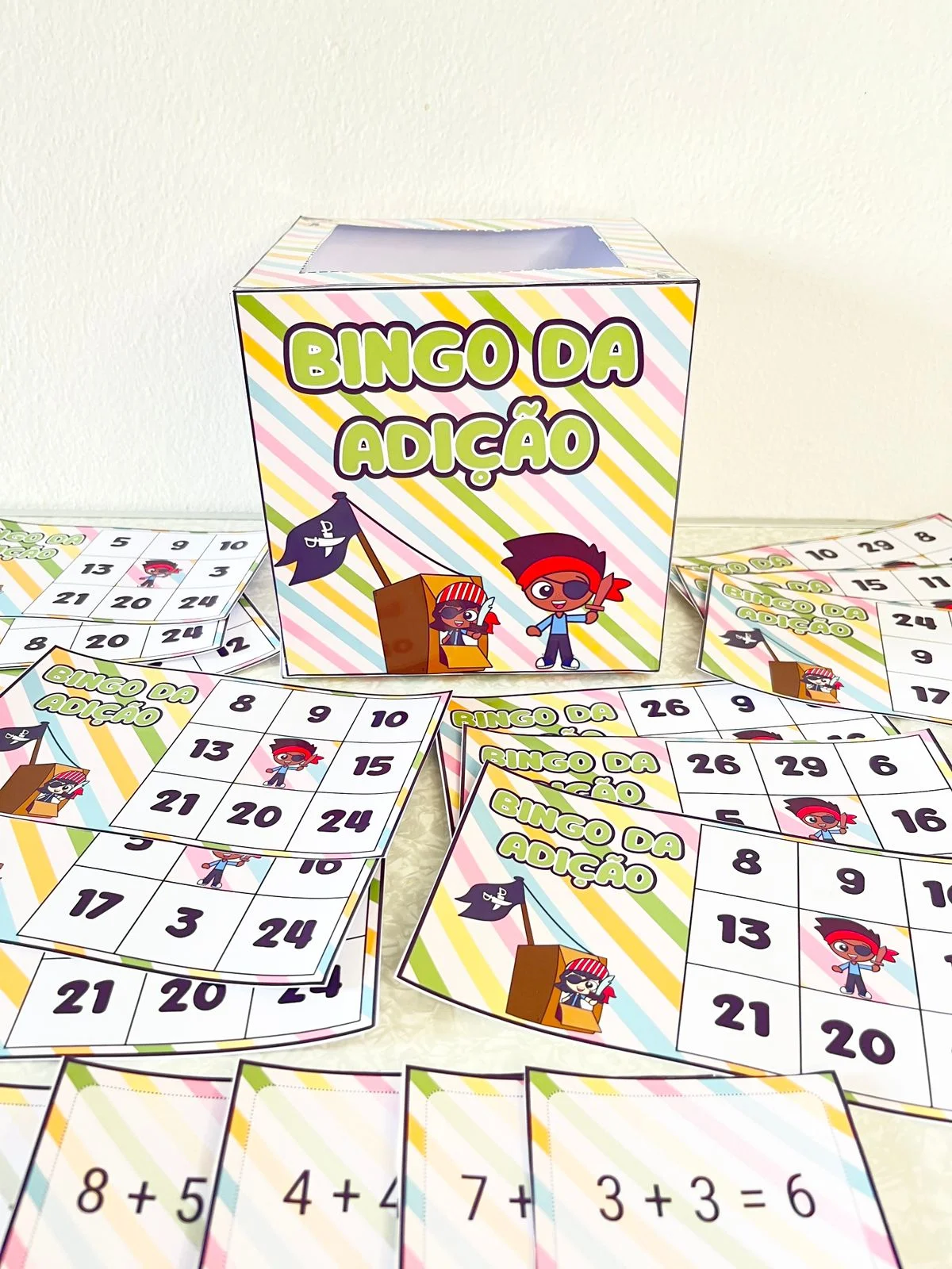Bingo da adição — amostra 2: Você recebe seu arquivo por e-mail ou baixe aqui mesmo no site