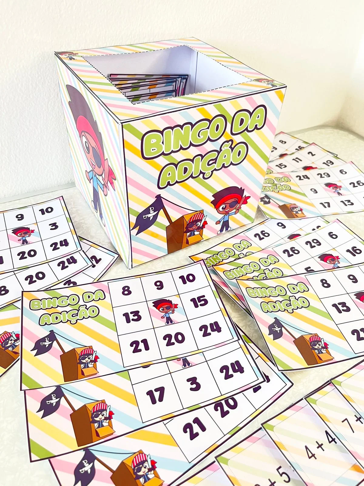 Bingo da adição — amostra 4: Você recebe seu arquivo por e-mail ou baixe aqui mesmo no site
