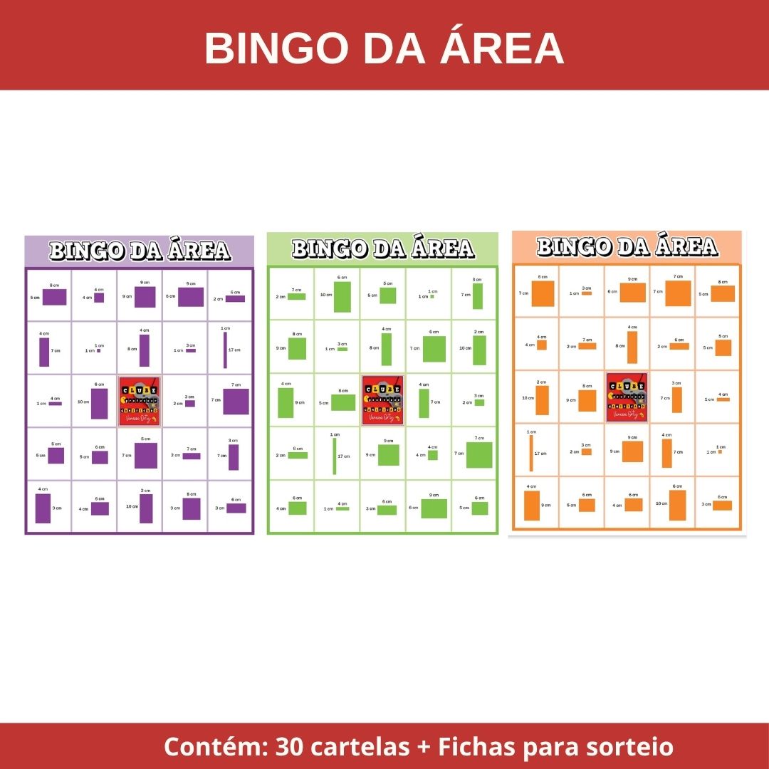 Bingo da área – Material Pedagógico — capa do material