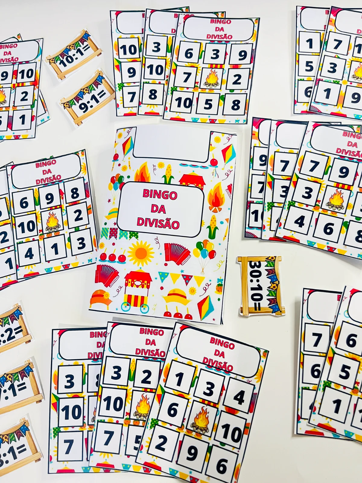 Bingo da Divisão Colorido - Aprendendo brincando — amostra 3: BINGO DA DIVISÃO – APRENDER MATEMÁTICA BRINCANDO Chega de…
